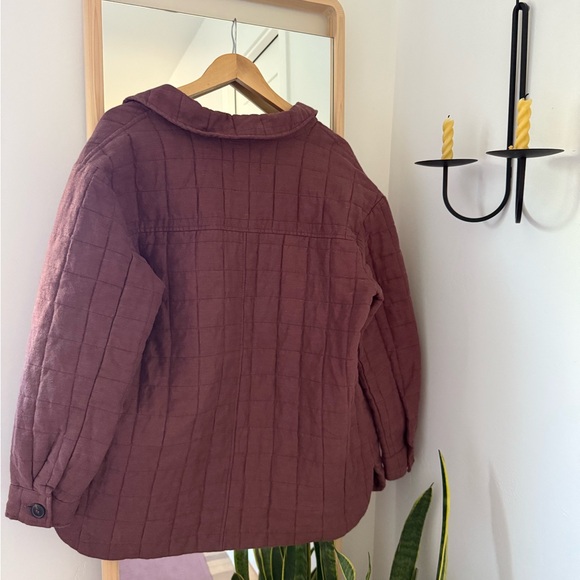 Rylee + Cru Quilted Button-Front Jacket in Plum - Picture 3 of 3